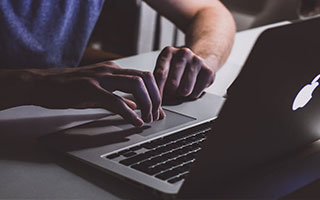 The website group program that dominates the screen with big words
